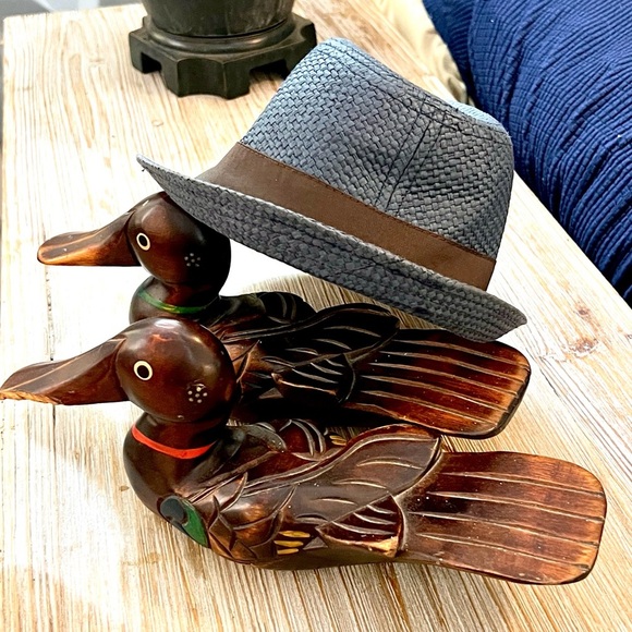 Banana Republic, Fedora Women's Straw Look 100% Paper Hat S-M, Adorable! - Picture 6 of 9